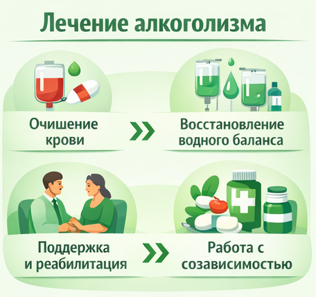лечение алкоголизма в Александрове этапы